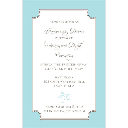 Seafoam Blue Invitations